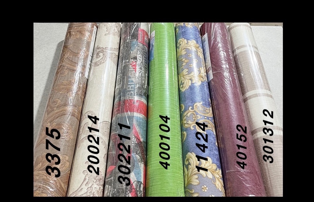 کاغذ دیواری لیبل دار درجه یک قابل شستشو وارداتی۱۰۰٪pvc